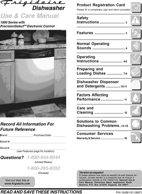 frigidaire ffbd2406ns9b|Frigidaire FFBD2406NS9B dishwasher manual